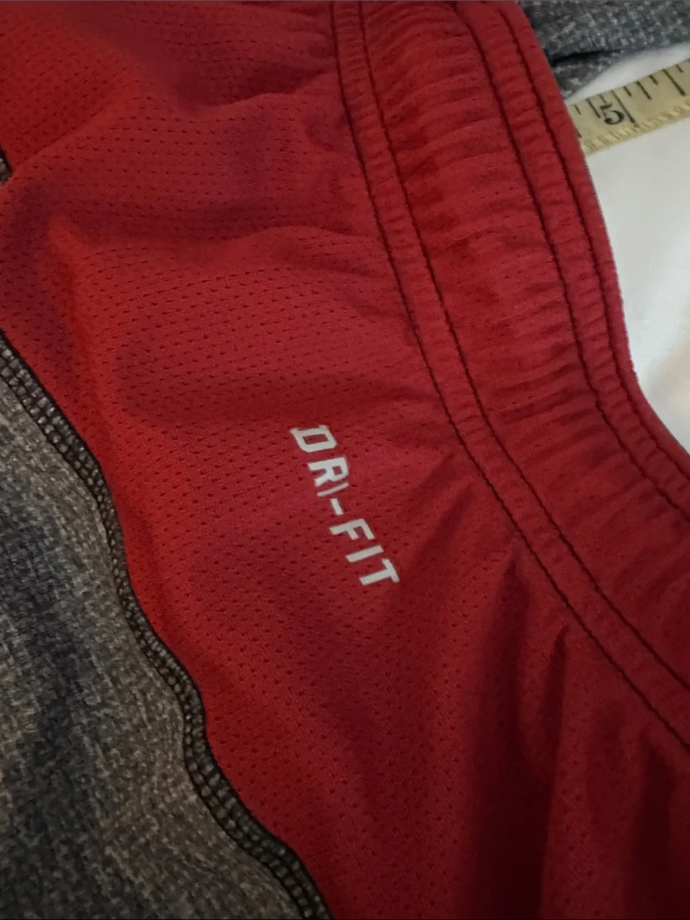 Nike Men’s Athletic Shorts Gray and Red OU Logo- University of Oklahoma